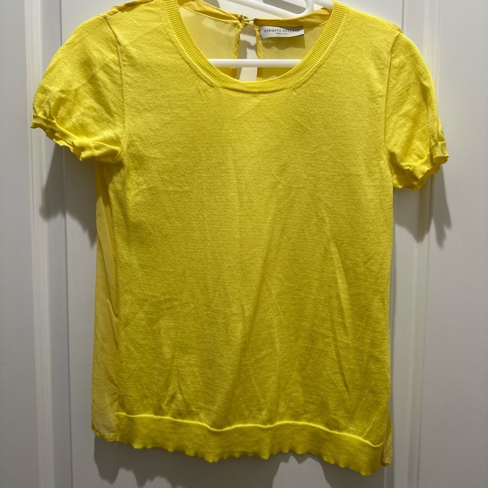 Roberto Collina Yellow Silk/Knot top